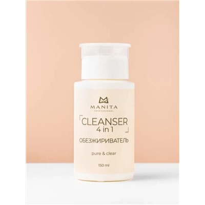 MANITA Обезжириватель для ногтей универсальный 4 в 1 / Pure Clear, 150 мл 28245