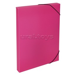 Короб архивный пластиковый A4 30 мм эффект 3D розовый Prisma neon