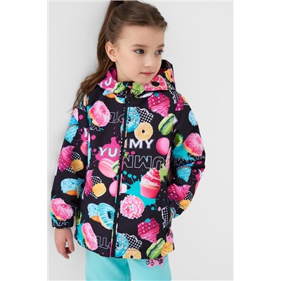 Куртка текстильная с полиуретановым покрытием для девочек (ветровка) PLAYTODAY, 1240322