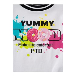 Комплект трикотажный для девочек: джемпер (футболка), юбка-шорты PLAYTODAY, 1240324