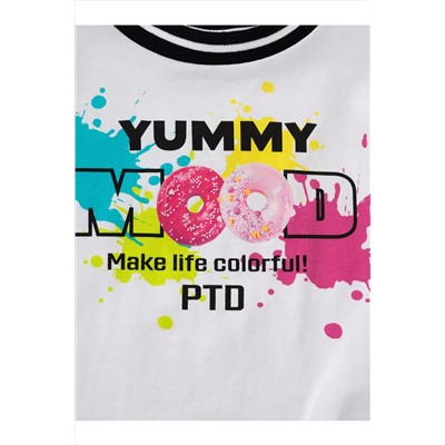 Комплект трикотажный для девочек: джемпер (футболка), юбка-шорты PLAYTODAY, 1240324