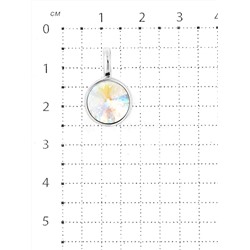 Подвеска из серебра с кристаллом Swarovski Северное сияние родированная 925 пробы CP-6906-5-SER