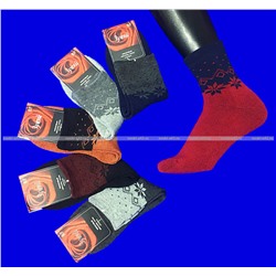 Зувей носки женские внутри махра с рисунком арт. 2531