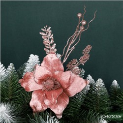 Цветок декоративный Пуансеттия 20 см / GLX01-2420 /уп 480/