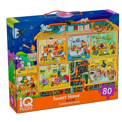 IQ Пазл с развивающей игрой 80 "Милый домик" 5+ (new)
