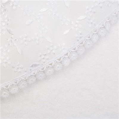 Полотенце уголок для крещения, размер 100×110 см, цвет белый