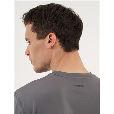 Футболка мужская Resport, размер 46, базовая, со вставками, серая