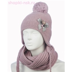 02-78-S Комплект для девочки (шапка+снуд) (52-54)