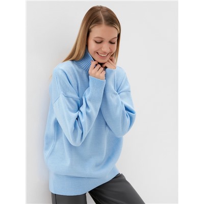 Джемпер женский вязаный MINAKU: Knitwear collection, голубой, размер 42-44