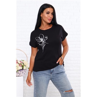 Футболка с рисунком Арт. 790 (Черный)