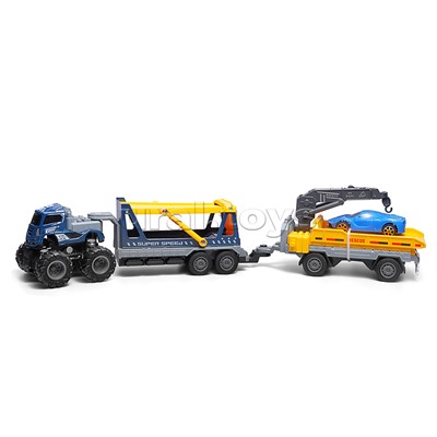 Машина "Большой прицеп эвакуатор" 1:43 в коробке