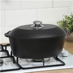 Утятница KUKMARA «Традиция», 4 л, антипригарное покрытие, литой алюминий, чёрная