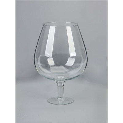 УЦЕНКА Ваза "Натали-2" бренди на средней ножке 31×20 см, d=13 см 5 л 1628 прозрачная