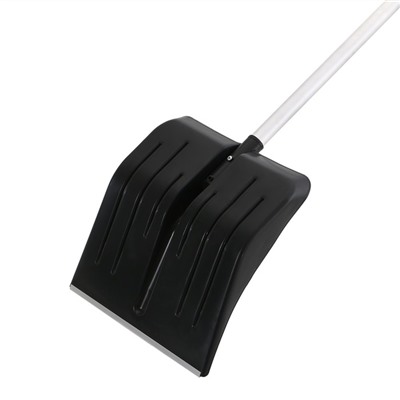 Лопата пластиковая, ковш 410×440 мм, с алюминиевой планкой, алюминиевый черенок с V-ручкой, «Метель»