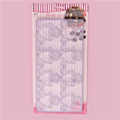 Форма конфет и шоколада «Влюблённые мишки», 28×14 см, 8 ячеек, прозрачная