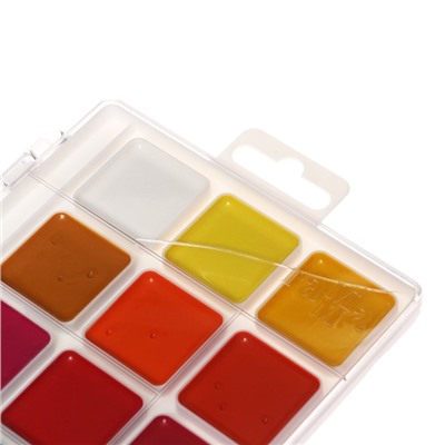 УЦЕНКА Акварель 18 цветов Гамма «Классическая», медовая, без кисти, пластик, европодвес