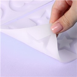 Формы для шоколада, набор 3 шт., 8 ячеек, силикон, 21×11×0.3 см, прозрачные
