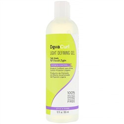 DevaCurl, Light Defining Gel, гель для укладки с мягкой фиксацией, Форма и Контроль, 355 мл