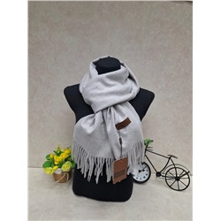 Мягкий палантин из кашемира, цвет бело-серый