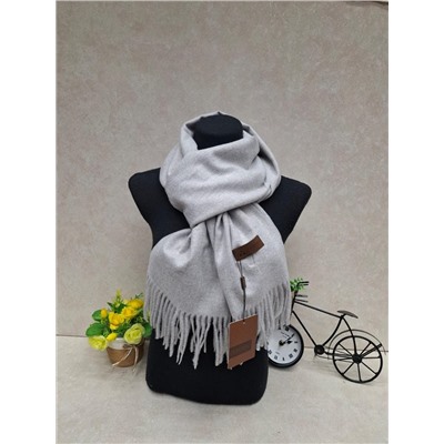 Мягкий палантин из кашемира, цвет бело-серый