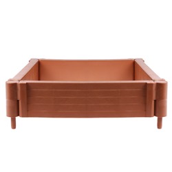 Грядка пластиковая «Плюс», 55×55×13 см, терракотовая