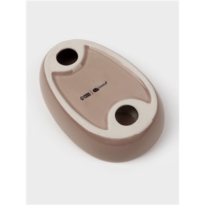 Набор для ванной SAVANNA «Вуду», 3 предмета, мыльница, дозатор для мыла, стакан, молочный