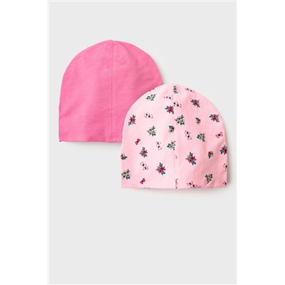 Шапка детская трикотажная для девочек, 2 шт в комплекте PLAYTODAY, 1240074