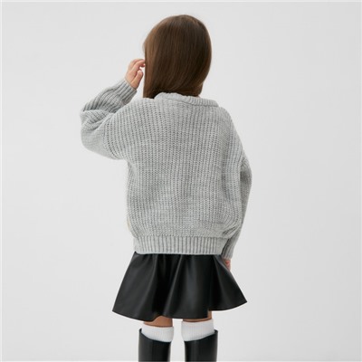 Джемпер детский KAFTAN, размер 30 (98-104 см), светло-серый