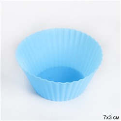 Форма для выпечки силиконовая для кексов 7х3 см / GF-625 /уп 10/2000/ синяя