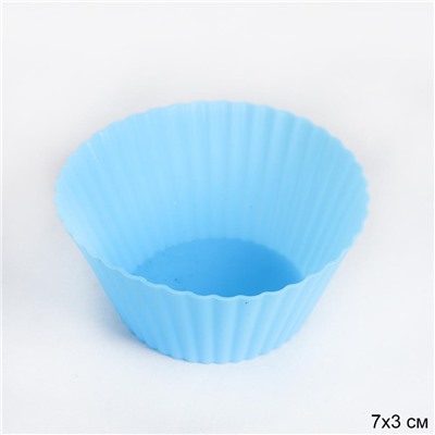 Форма для выпечки силиконовая для кексов 7х3 см / GF-625 /уп 10/2000/ синяя