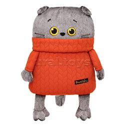 Кот Басик подушка в свитере с косами