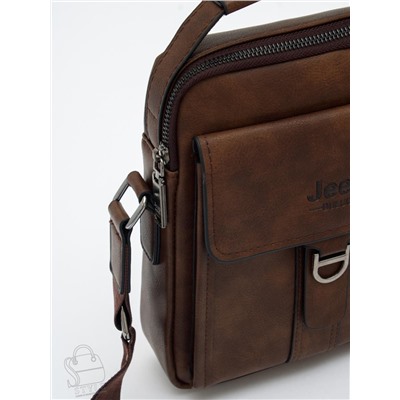 Сумка мужская 1801-2 brown  Jeep в Новосибирске