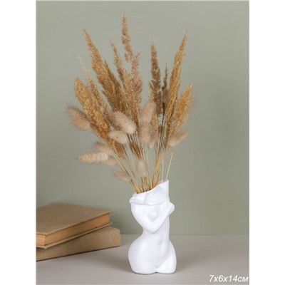 Статуэтка кашпо Бюст 14 см / DG-005 /уп 108/белая