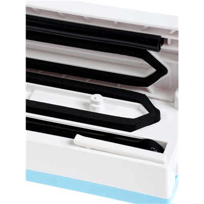 Вакууматор LPS-02, 80 Вт, 10 пакетов, 220 В, 25 см, бирюзовый