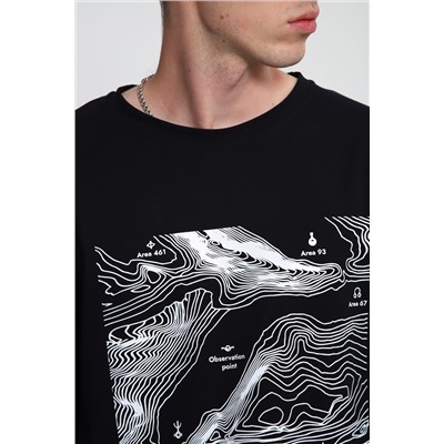 Лонгслив унисекс с принтом Карта ЛГ-01