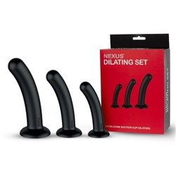 Набор из 3 черных анальных втулок Dilating Set
