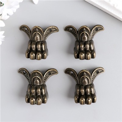 Уголок (ножка) для шкатулки, ключницы «Лапа», набор 4 шт., 4.3×3.4 см