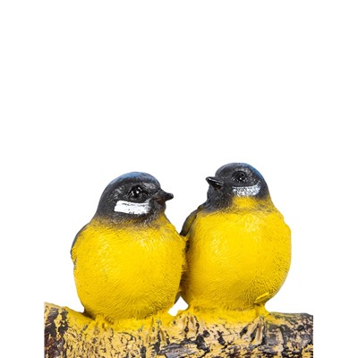 Садовая фигура из полистоуна «Синицы на ветке», подвесная, 16×12×12 см