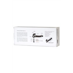Черный безремневой вибрострапон Vibrating Bendable Strap-On - size L