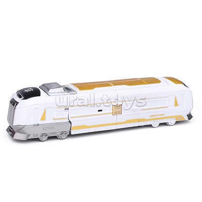 Трансформер 2в1 "Робот-поезд" цвет коричневый, BOX 27,6х21,3х10,9см