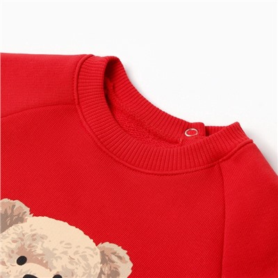 Костюм детский (свитшот, штанишки) «Крошка Я. Новогодние медвежата», рост 74-80 см