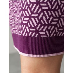 Платье жаккардовой вязки с кашемиром