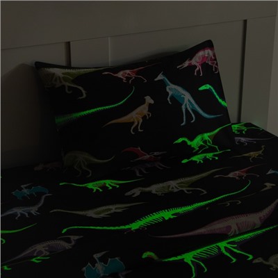 Постельное бельё 1.5-спальное «Этель» Dino skeleton, бязь
