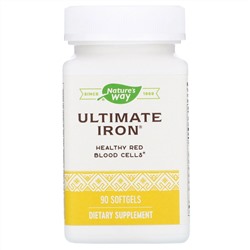 Nature's Way, Ultimate Iron, 90 мягких таблеток