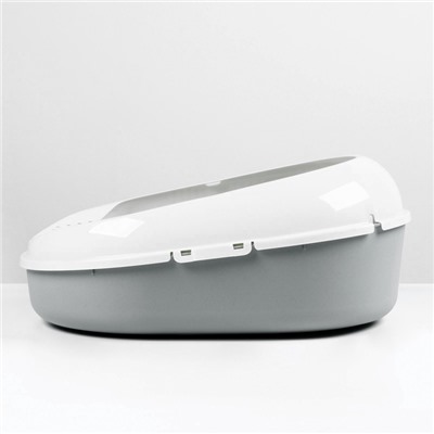 Лоток для кошек с сеткой и бортом «Космо» 51.9×37.8×21.3 см, серый