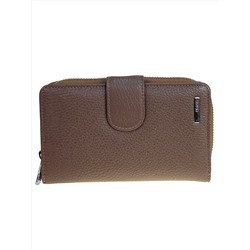 Женское портмоне из натуральной кожи, цвет серо-коричневый
