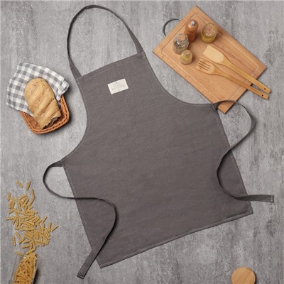 Фартук «Этель» ECO light grey, 60×70 см, 100% лён, 245 г/м²