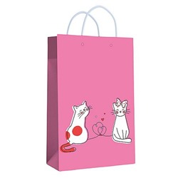 Пакет бумажный 11х18х5 см "Два кота" ламинированный 72765 Centrum