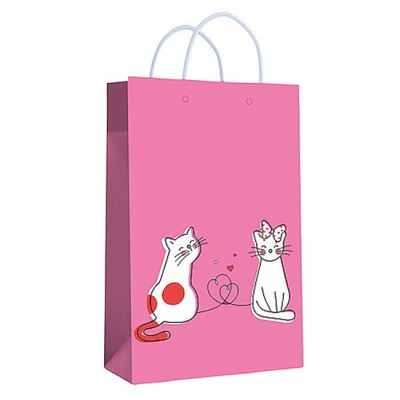 Пакет бумажный 11х18х5 см "Два кота" ламинированный 72765 Centrum