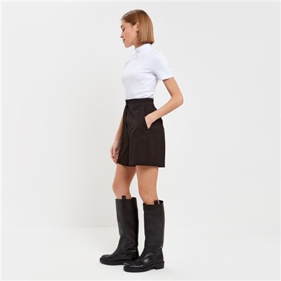 Шорты женские MINAKU: Casual collection, чёрные, размер 40